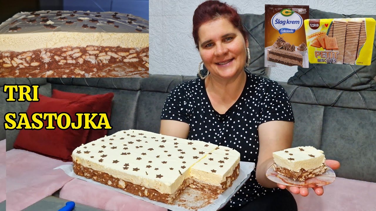 Kremasti keks kolač od 3 sastojka za 20min gotov✨️