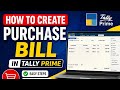 How to Purchase bill entry in tally prime ##tallyprimefullcourse #tallyprime #computereducation