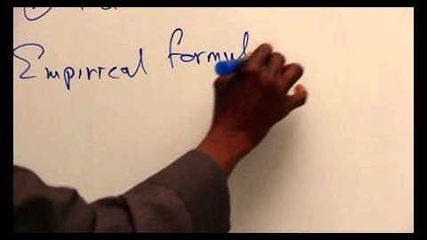 EMPIRICAL AND MOLECULAR FORMULA PART 2