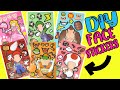 The super mario bros movie diy silly face stickers with luigi toad bowser peach