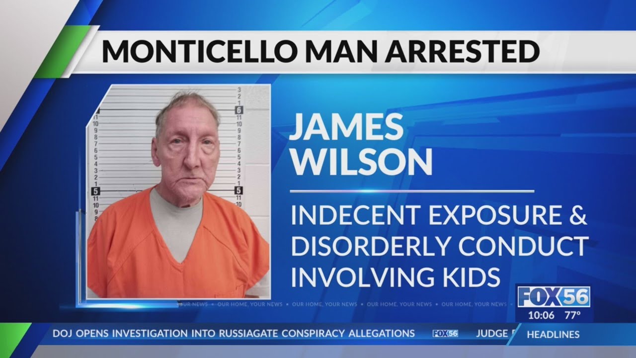Monticello man arrested for alleged indecent exposure - YouTube