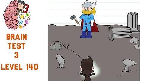 Brain Test 3 Level 140 Dracula tries to defeat Thor Walkthrough