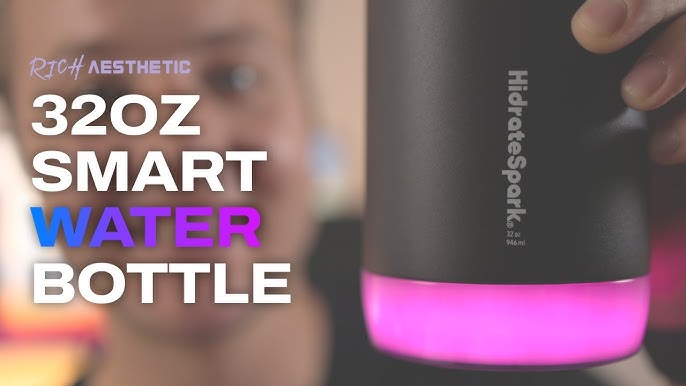 HidrateSpark PRO STEEL - 32 oz. Smart Water Bottle + Bonus Straw