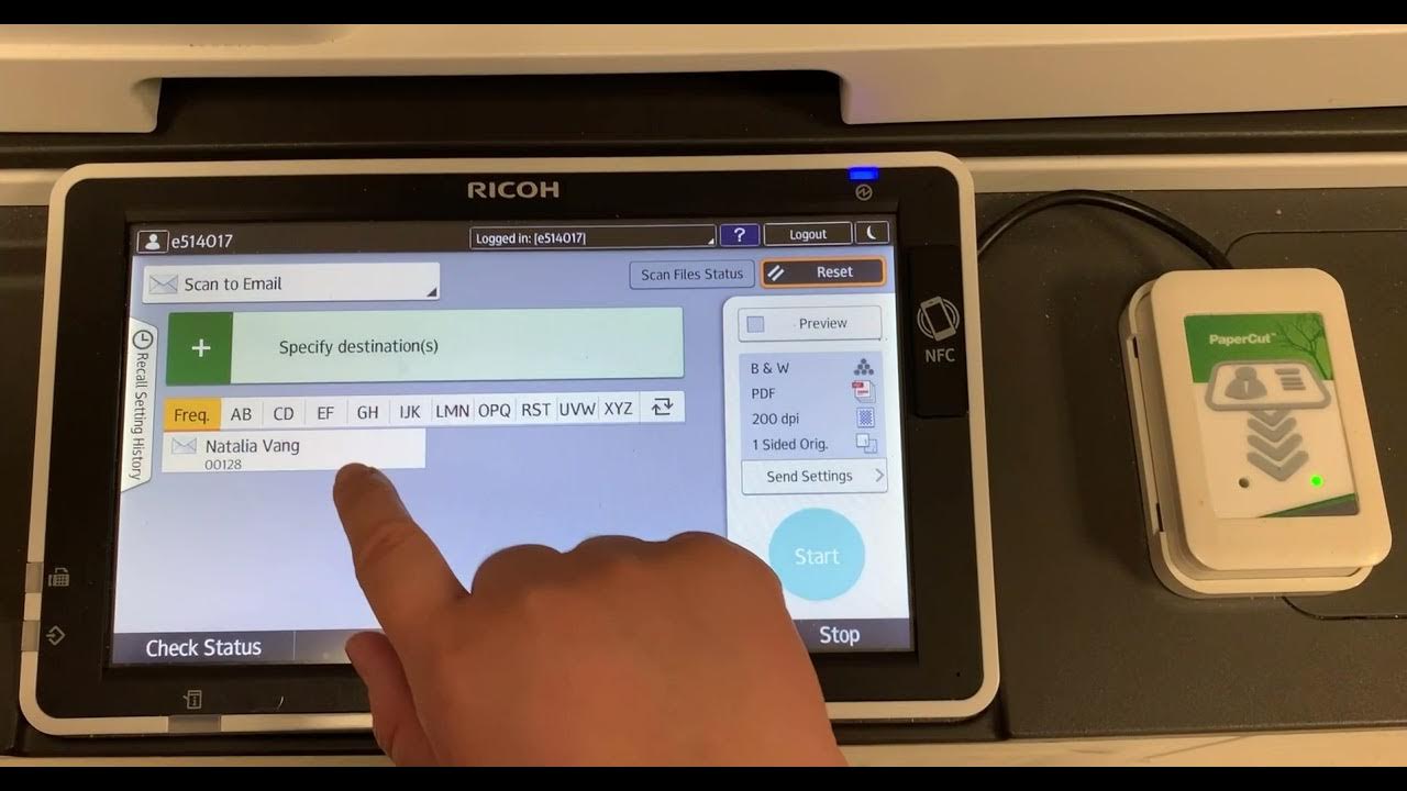Scan Documents using Ricoh PaperCut YouTube