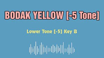 Cardi B Bodak Yellow Karaoke 12 tones _ Lower tone -5 _ Key B