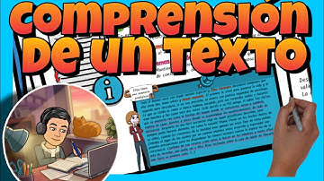 📚 COMPRENSIÓN de un TEXTO