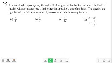 JEST 2023 Physics PYQ | Special Relativity Question on Light in Moving Medium | Solved Conceptually