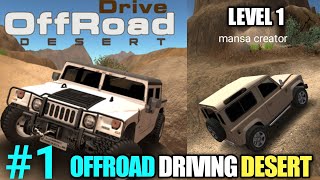 OFFROAD DRIVING DESERT LEVEL 1 | IMPOSSIBLE GAME OFFROAD | 😘BEST OFFROAD JEEP GAME | mansa creator screenshot 5