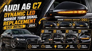 Audi A6 C7 Dynamic LED Mirror Turn Signal Replacement | Easy Install (2014)