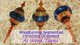 Woodturning Segmented Christmas Ornament
