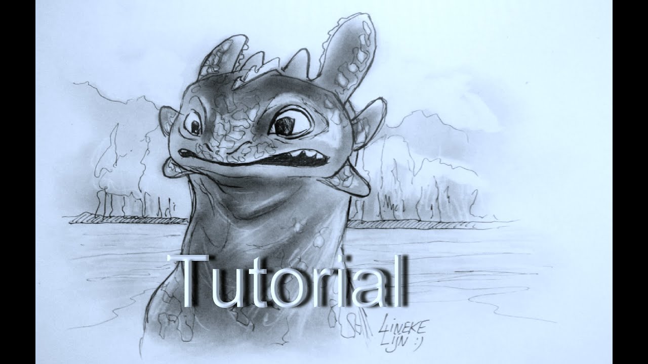 How to draw Toothless How to train your Dragon - YouTube
