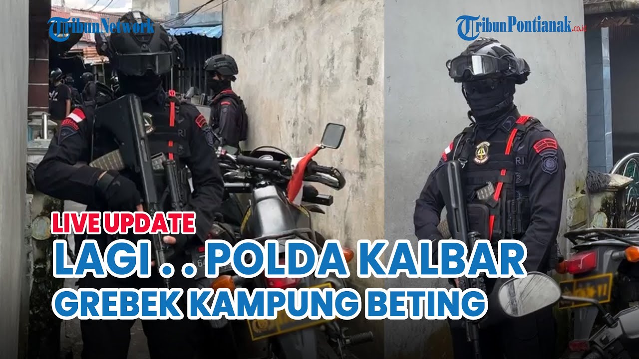 🔴 Polda Kalbar Kembali Grebek Kampung Beting Pontianak, Diduga Sarang Konsumsi Narkoba & Judi Online