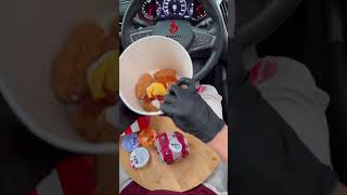 KFC eating part 1 #kfc #eating #on #car