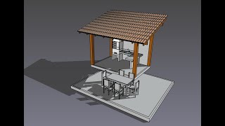 Grabcad - Freecad - DWG000114 - AREA CHURRASQUEIRA - COMPLETO