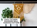 Easy Macrame Wall Hanging Tutorial. Pattern For Beginners.