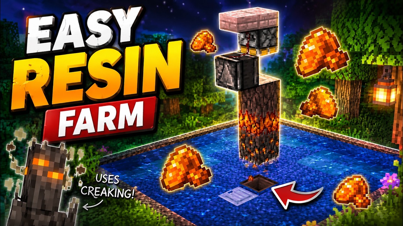 3 Minute Resin Farm Tutorial Minecraft 1.21+ - YouTube