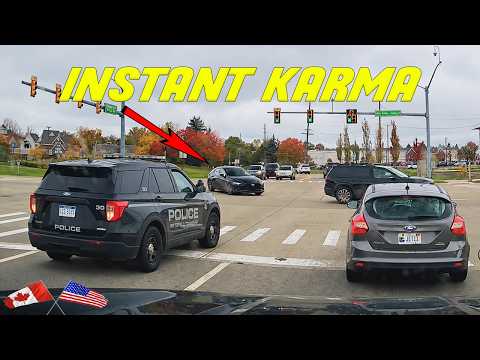 IDIOT RUNS THE RED AT THE PERFECT MOMENT