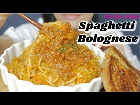 ASMR 咀嚼音?Spaghetti Bolognese & Grilled Cheese スパゲティボロネーゼ 波隆那肉醬義大利麵 볼로네제 스파게티 먹방 *EATING SOUND*