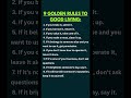 9 Golden Rules to Good Living That Most People Forget