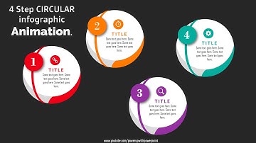 52.Create 4 Step CIRCULAR infographic Animation|Powerpoint Animations
