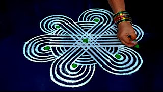 Easy padi kolam for beginners ? Traditional Friday Rangoli design