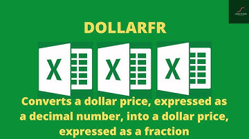 DOLLARFR  - How to Converts a dollar price from decimal to fraction in excel using DOLLARFR function