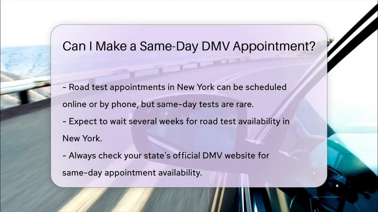 Can I Make a SameDay DMV Appointment? CountyOffice News YouTube