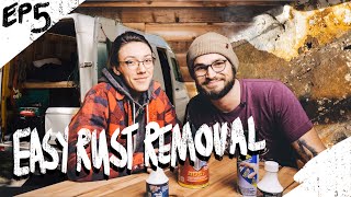 What we learned doing DIY Rust Repair on our Van Build Interior