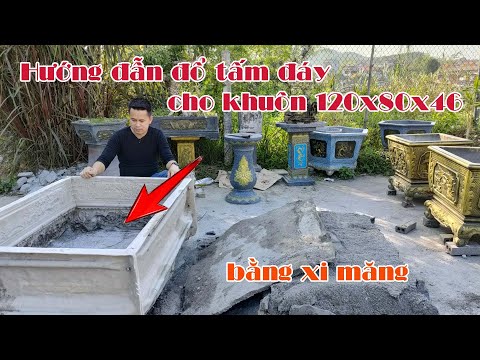 Hướng dẫn cách làm khuôn đáy chậu bằng bê tông