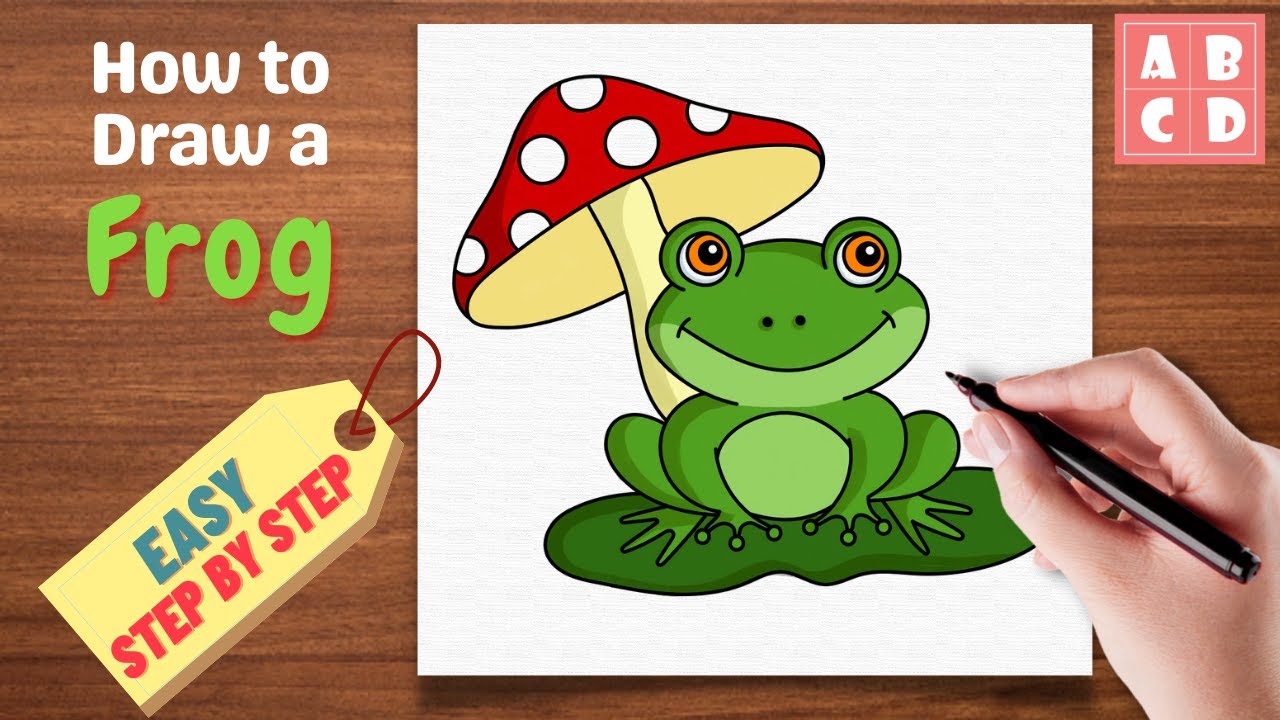 How to Draw a Frog with Mushroom | AnyBodyCanDraw with Sata - YouTube