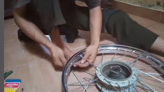 Cara memasang/menyusun jari jari pada Honda Supra,Astrea,grend