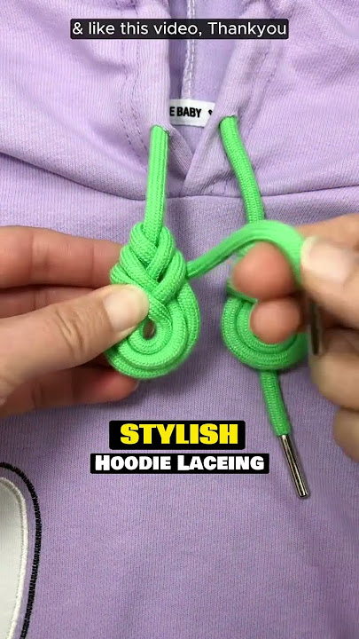 How to tie hoodie strings #SimpleAndEasy 