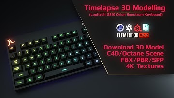 Timelapse 3D Modeling Logitech G810 Keyboard