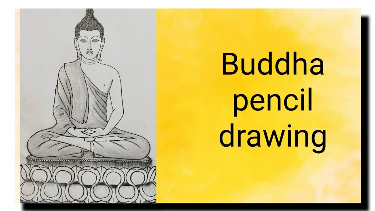 Simple Buddha Sketch || Sky Art Video  || Time Lapse