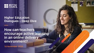 How can teachers encourage active learning in an online delivery environment