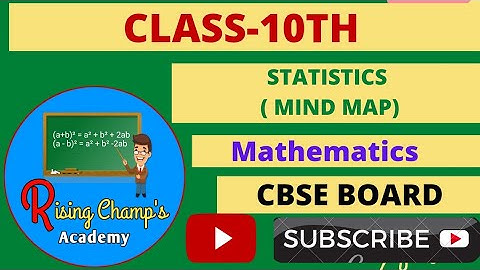 Statistics (Mind Map), Mathematics, Class-10th, Shivansh Sir@RisingChampsAcademy