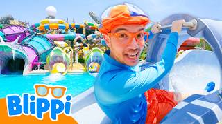 ultimate blippi waterpark playground how many slides can