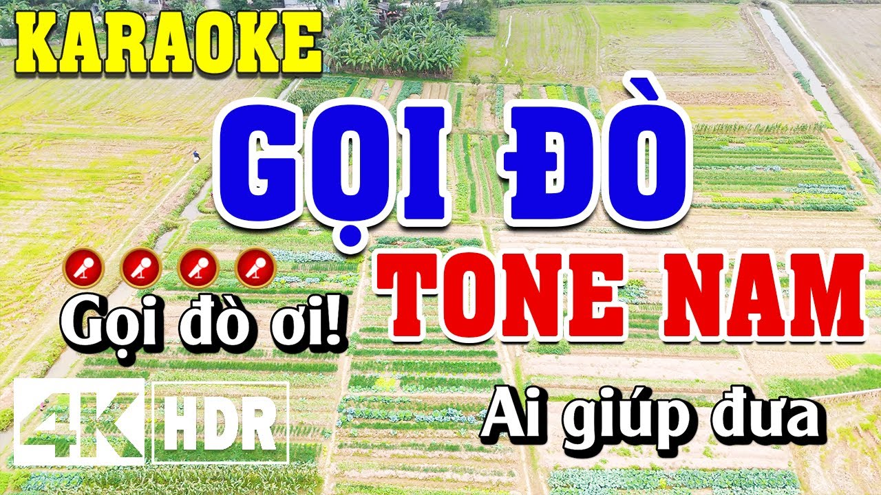 Gọi Đò Karaoke Tone Nam Beat Chuẩn | Đình Long Karaoke