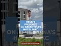 World Cup KC: Giant Messi banners take over Argentina's hotel