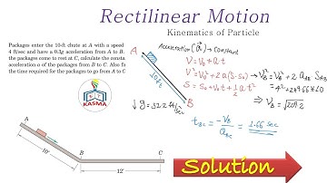 Dynamics 02_02  Rectilinear Motion problem with solutions  of Kinematics of Particles