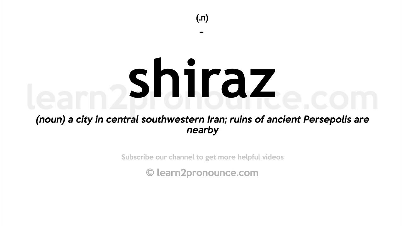 How To Pronounce Shiraz English Pronunciation YouTube how-to-pronounce-shiraz-english-pronunciation-youtube