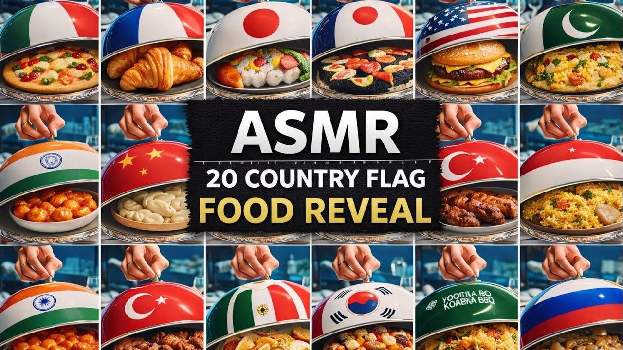 “Luxury ASMR Food Reveal 🌍 | Country Flag Dome | Satisfying Silent ASMR”