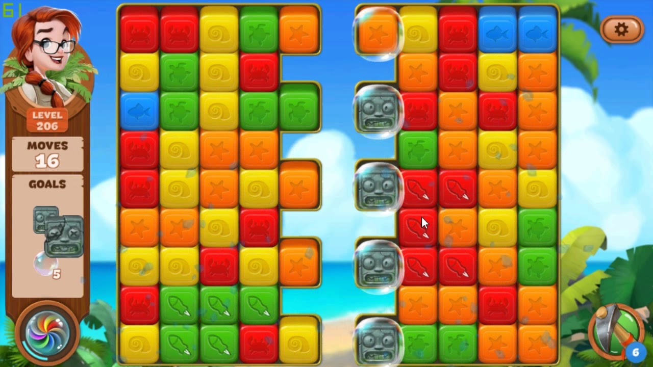 Lost Island Blast Adventure level 206