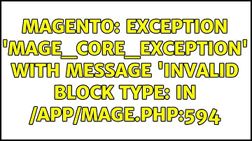 Magento: exception 