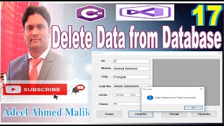 How to delete data from table || database in c# in Urdu Hindi