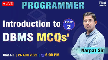 Computer Programmer Vacancy in Rajasthan | DBMS |  introduction in DBMS MCQs By Narpat Sir