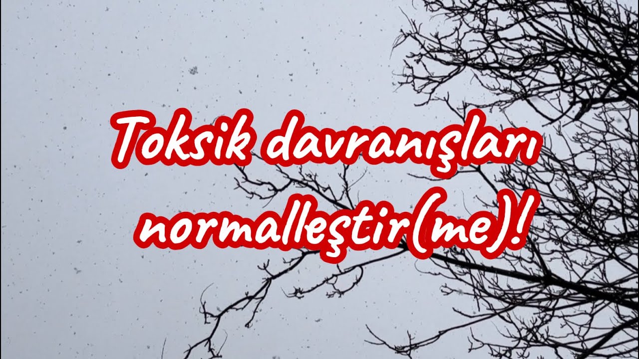 Toksik davranışların normalleştirilmesi 
