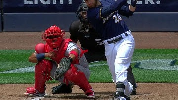 STL@MIL: Lucroy opens the scoring with an RBI single