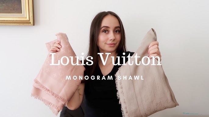 Louis Vuitton Macassar Brown Silk Shine Shawl Scarf Jacquard Yarn Weav –  High End Hobbies