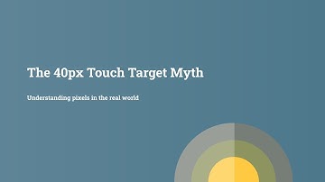 UX | The 40px Touch Target Myth